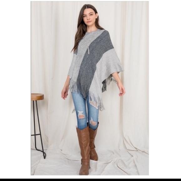 ***HOST PICK***Soft fringe ponchos (Rock Bottom Pricing) - Picture 6 of 7